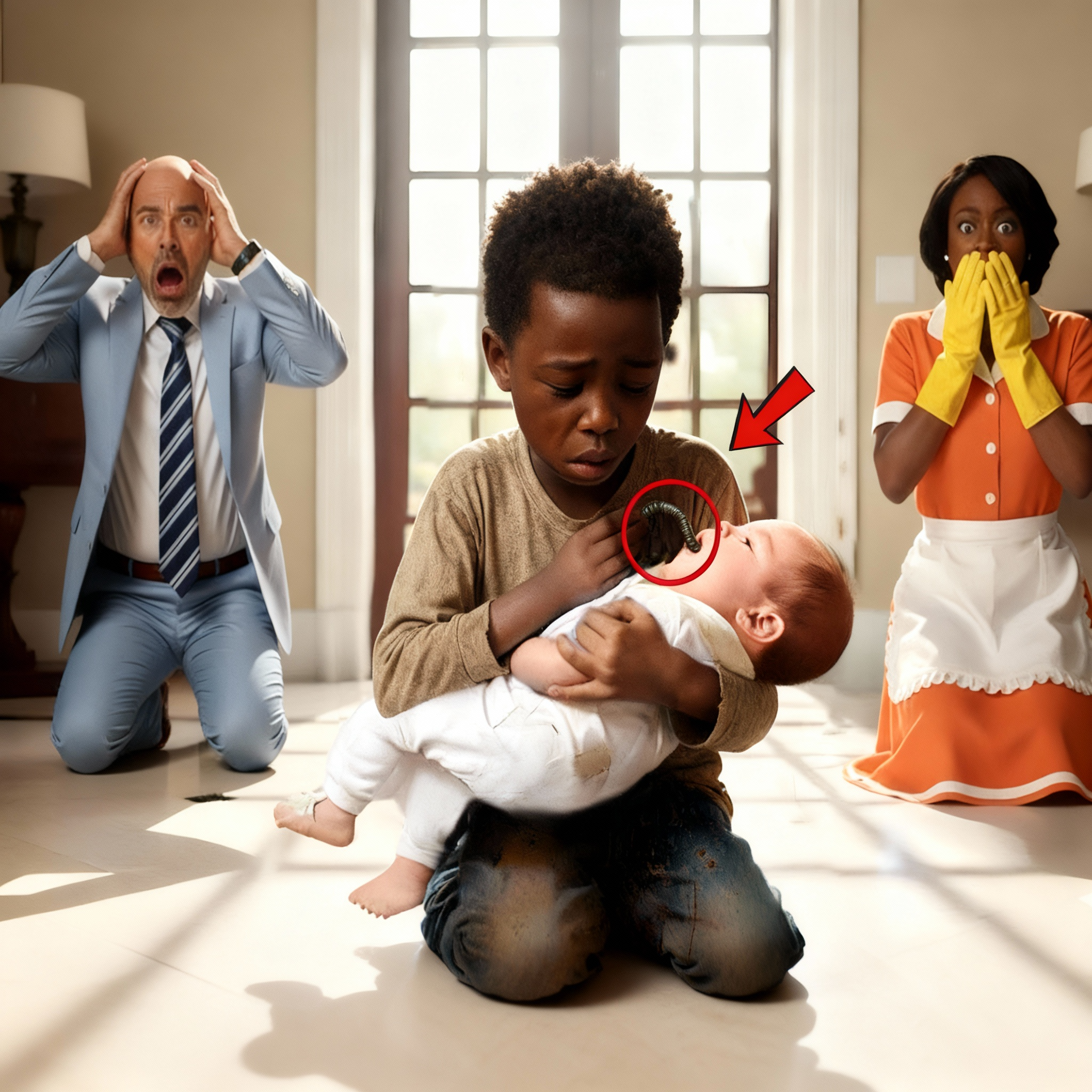 El hijo del millonario contaba sus últimas horas, hasta que el hijo pobre de la sirvienta realizó un milagro.