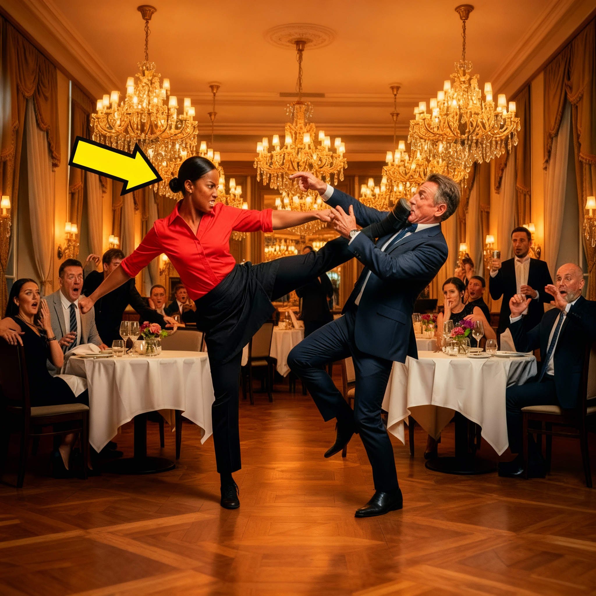 El millonario se burló de una camarera pobre—sin saber que ella era una luchadora... Lo que hizo a continuación lo sorprendió.