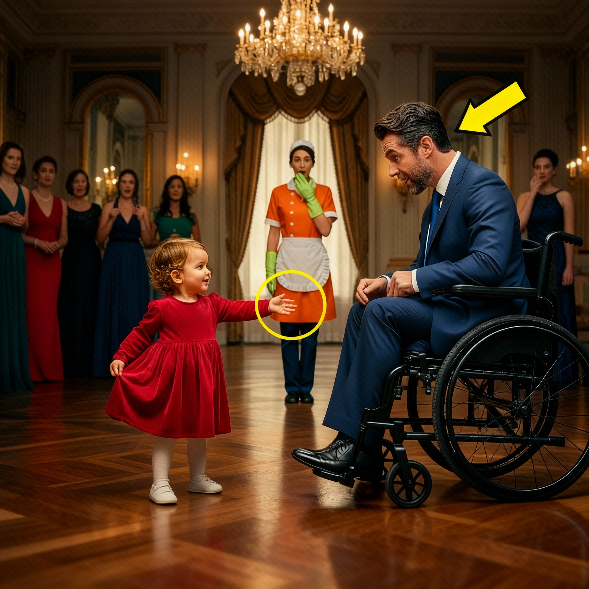 Todos se alejaron del millonario paralizado — hasta que el bebé de la sirvienta lo invitó a bailar.