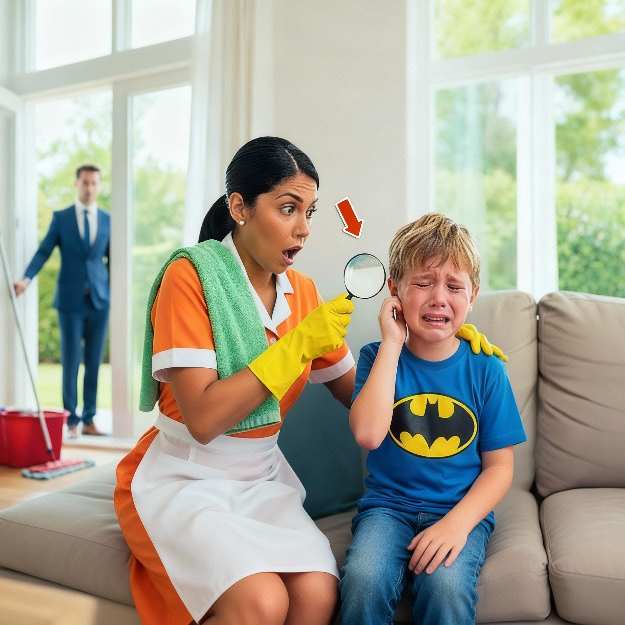 El hijo sordo del jefe suplicaba ayuda a diario—hasta que la nueva criada entendió su súplica silenciosa.