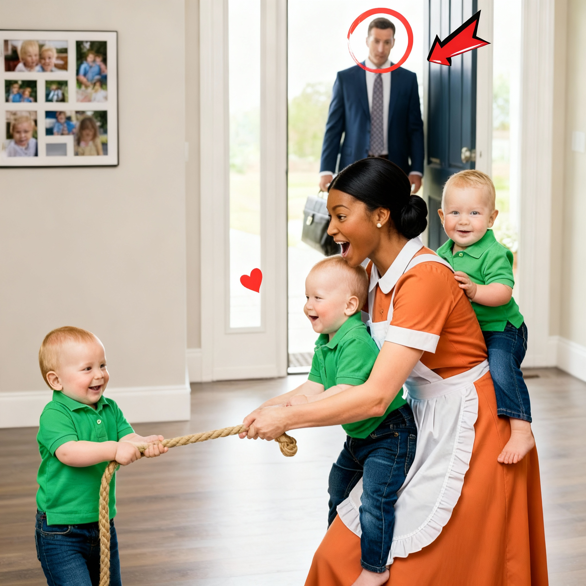 El millonario regresó a casa inesperadamente y encontró a la niñera con sus trillizos—Lo que vio lo dejó paralizado.