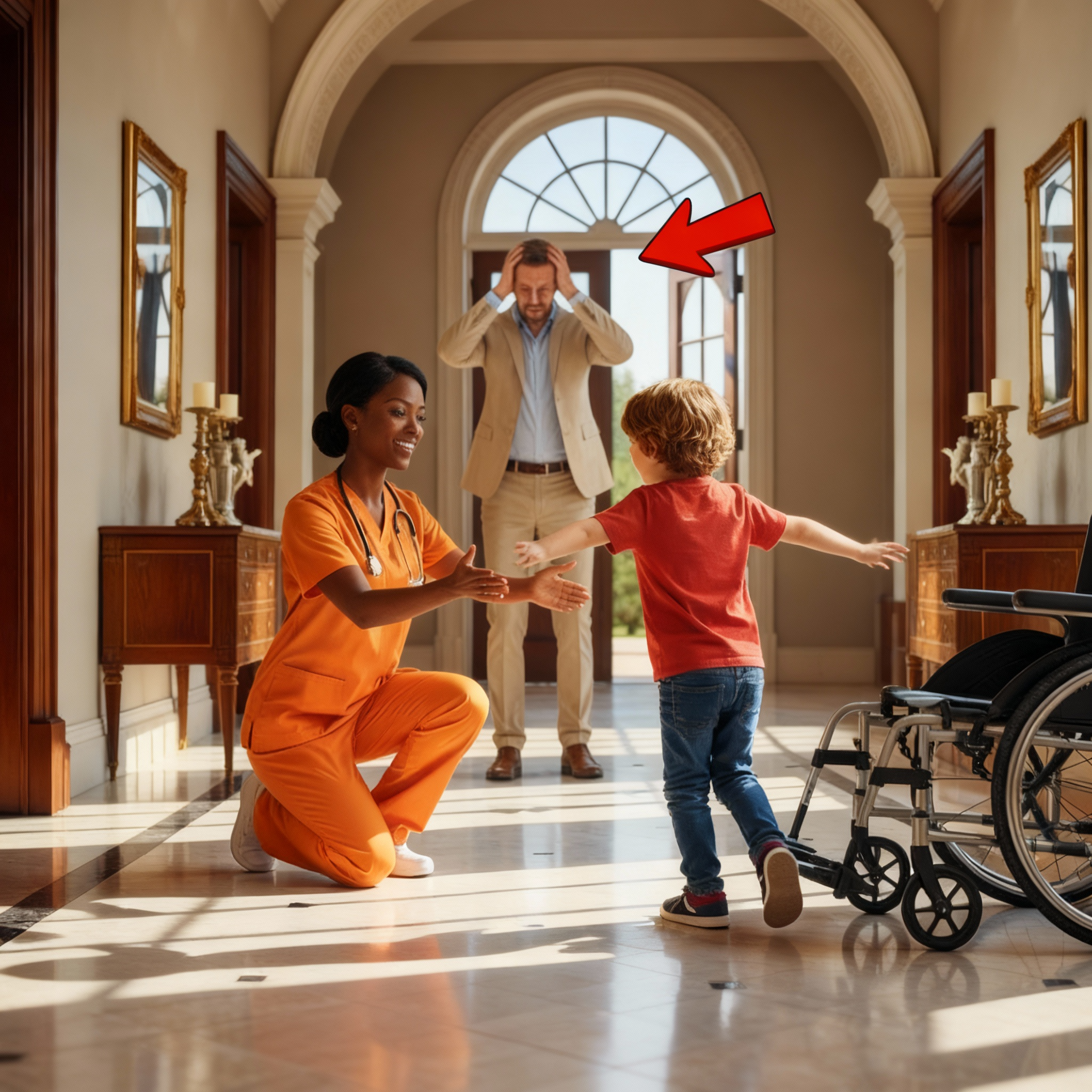 El millonario despidió a la niñera — hasta que su hijo se levantó de la silla de ruedas para abrazarla con fuerza.