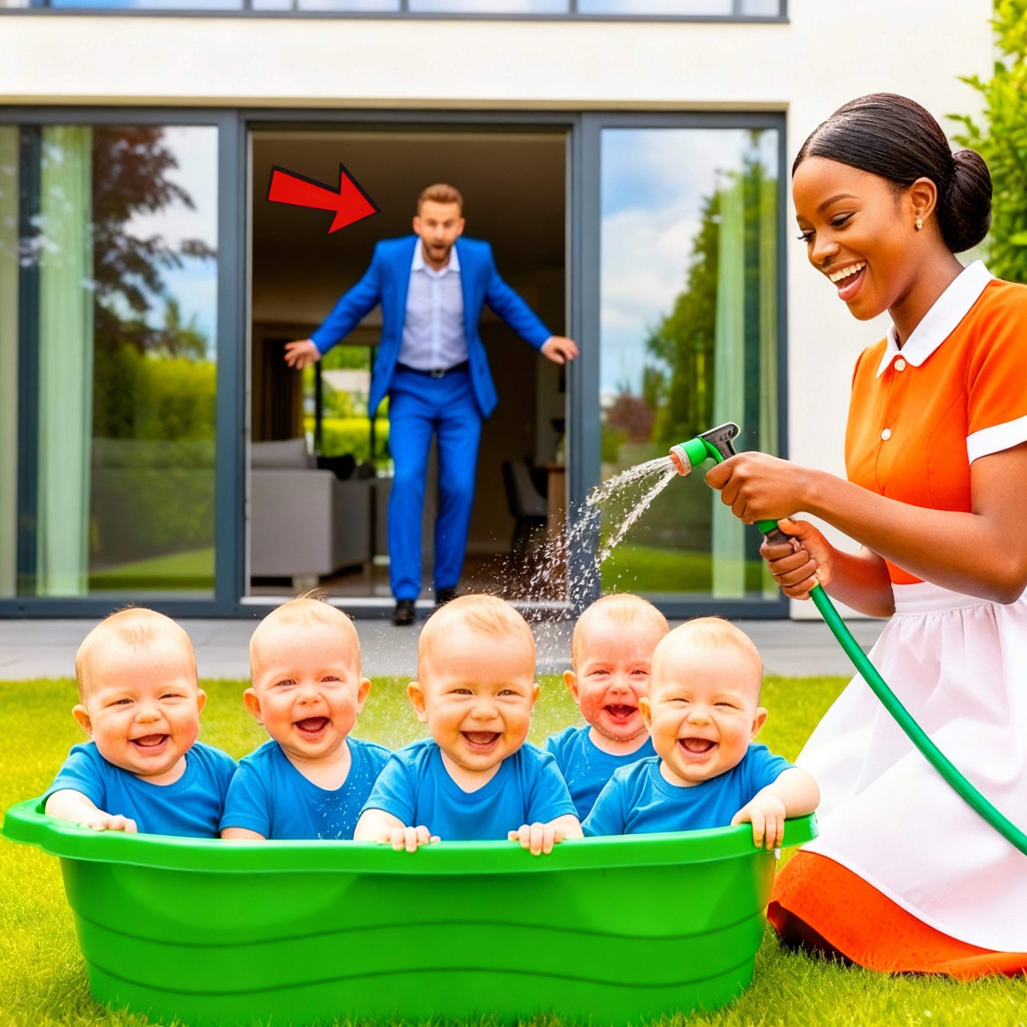 Ninguna niñera pudo manejar a los quintillizos del millonario—hasta que la nueva criada hizo algo increíble.