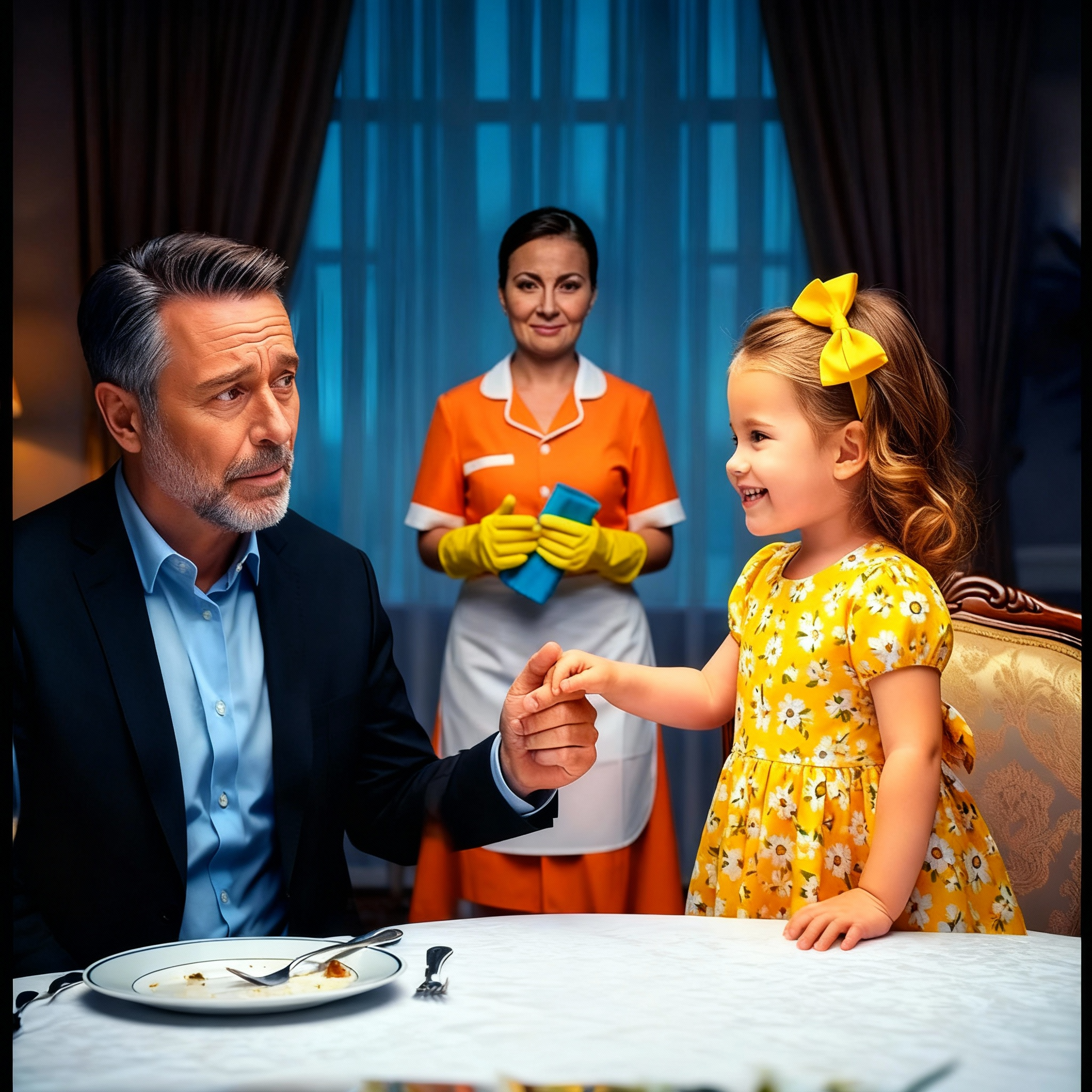 El millonario en fase terminal cenó solo—hasta que la hija de la sirvienta le devolvió la vida.