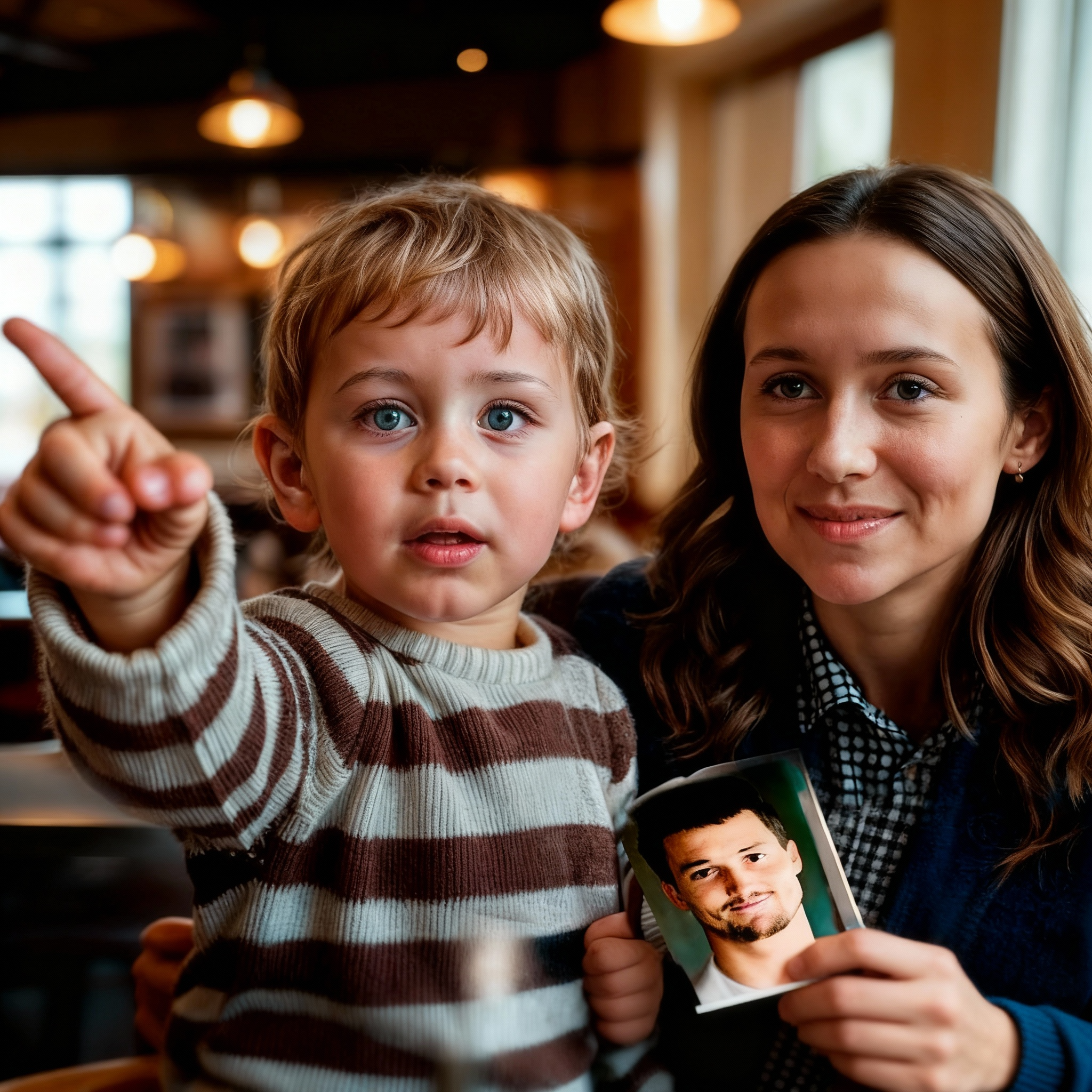 Mira mamá, ese mesero es igual a papá! Ella quedó paralizada, su esposo había muerto...
