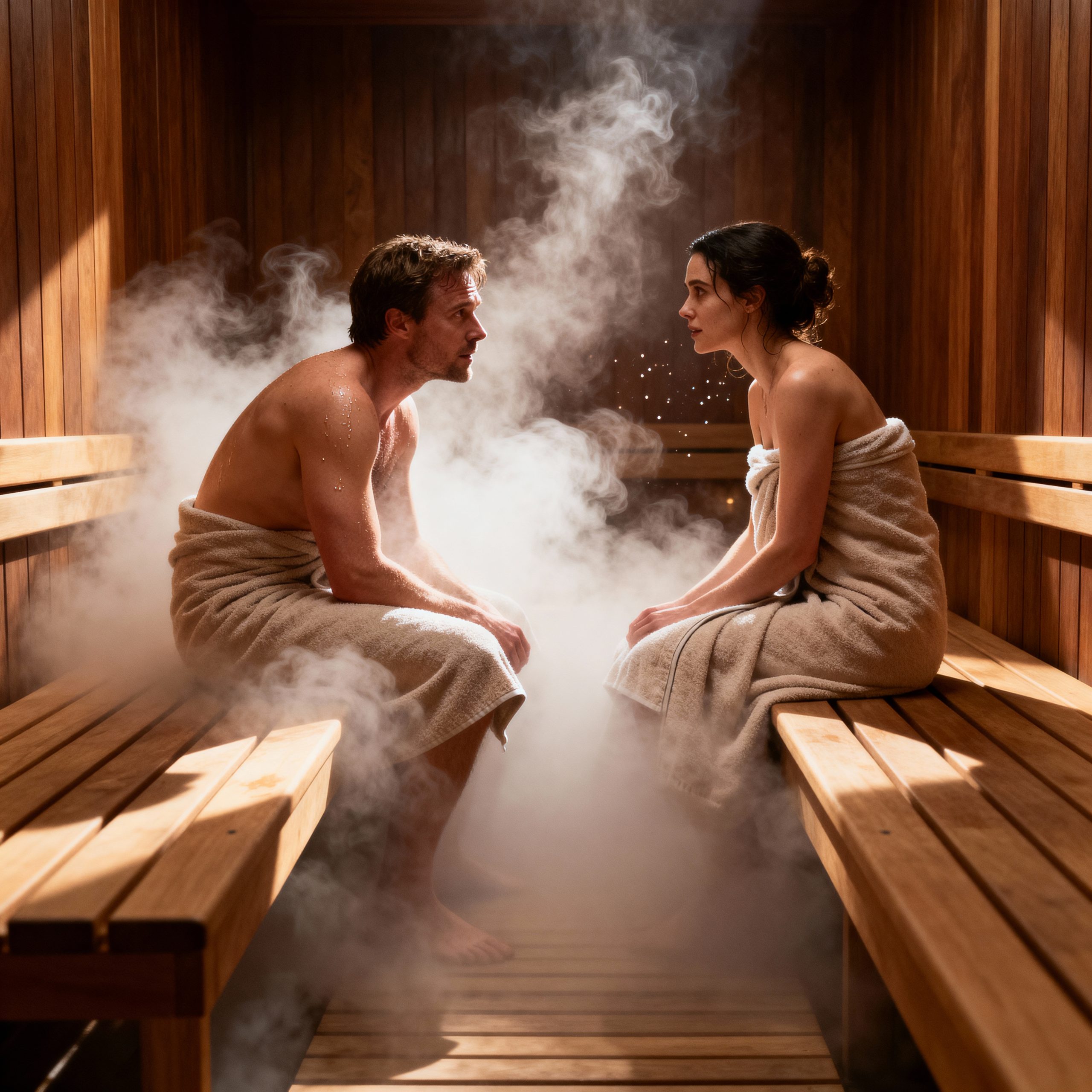 Padre soltero reservó sauna a las 10 PM... Resulta que mi jefe ya estaba adentro