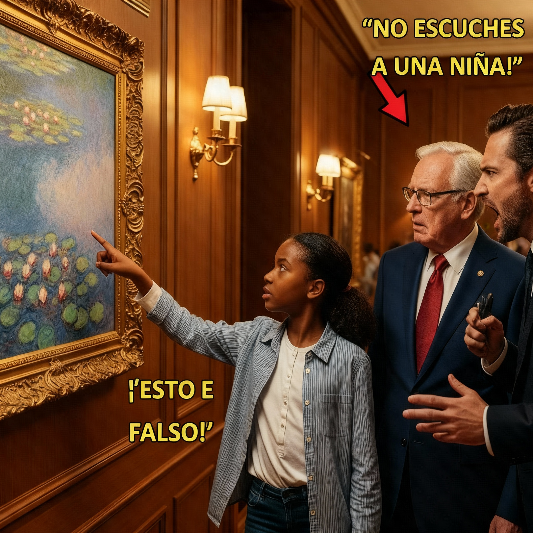 “¡Esa pintura es una falsificación!” gritó la pequeña de la sirvienta en francés—Luego reveló una verdad impactante.