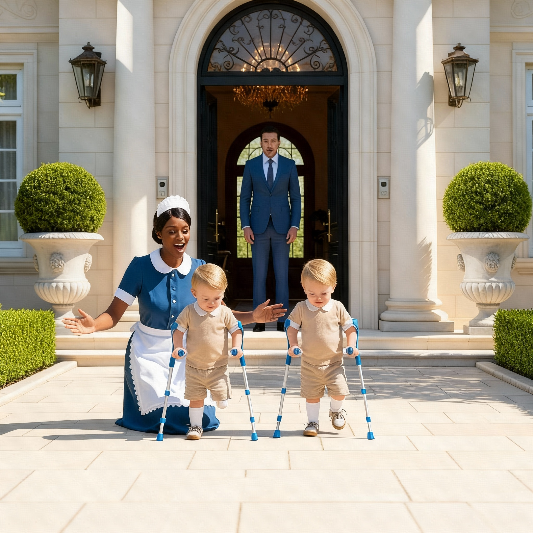 Los gemelos del millonario no podían caminar—y las impactantes acciones de la nueva sirvienta lo dejaron sin palabras.