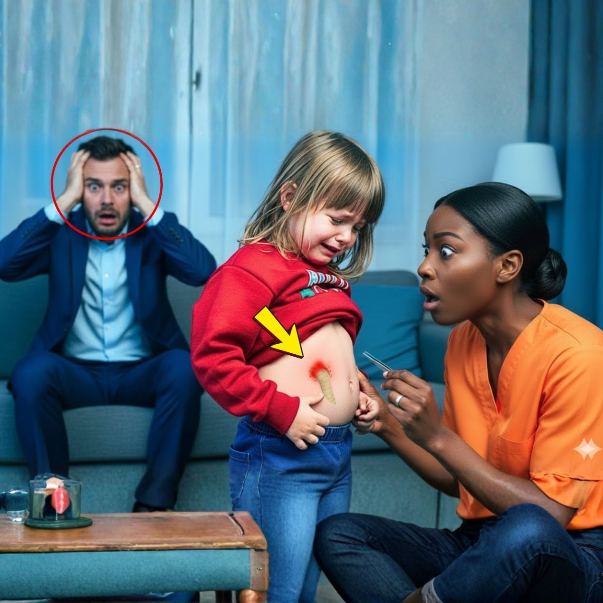 La hija del multimillonario sufría a diario—hasta que la niñera le quitó algo misterioso de su barriga.