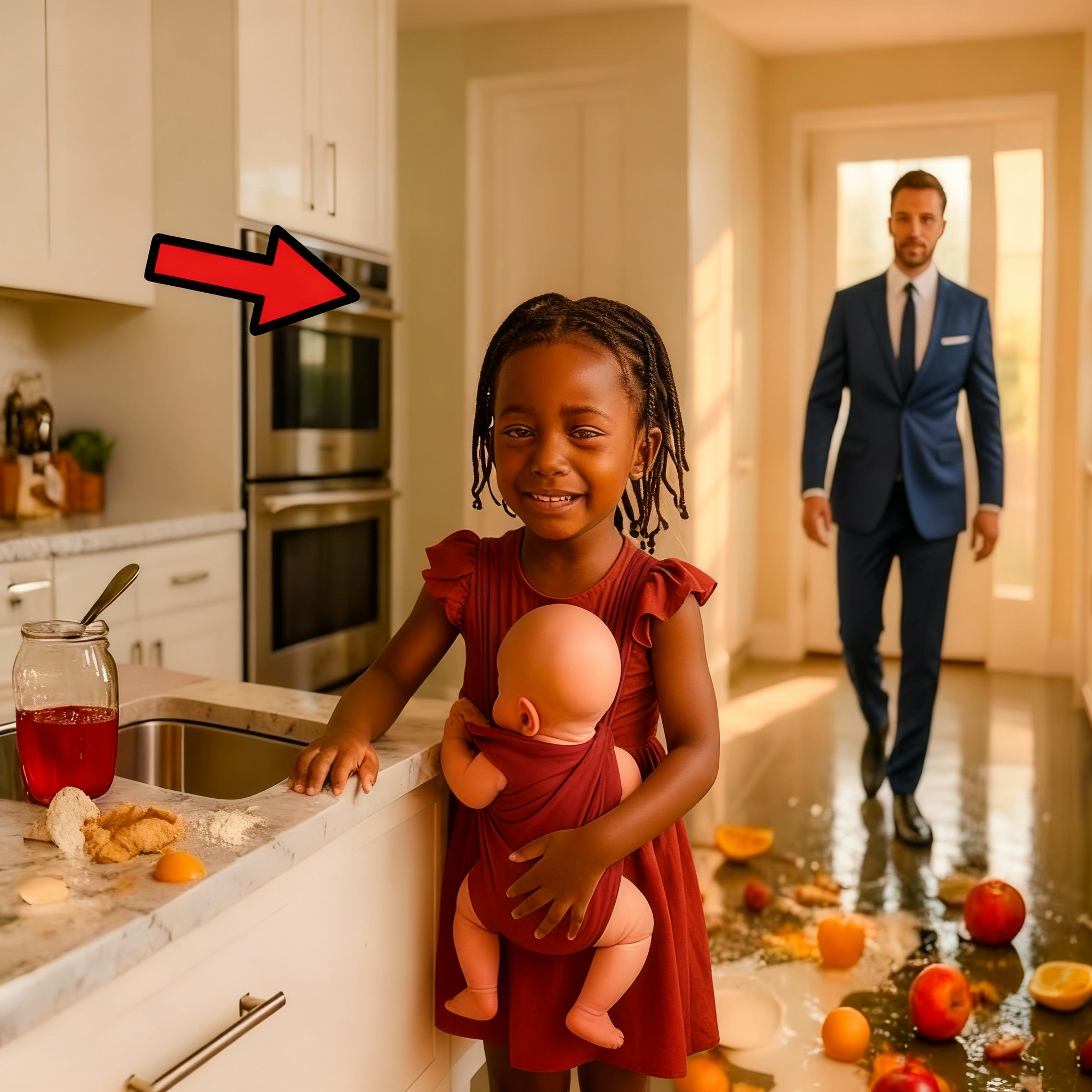 El millonario volvió a casa y se sorprendió al ver a su hija adoptiva y su único hijo en la cocina.