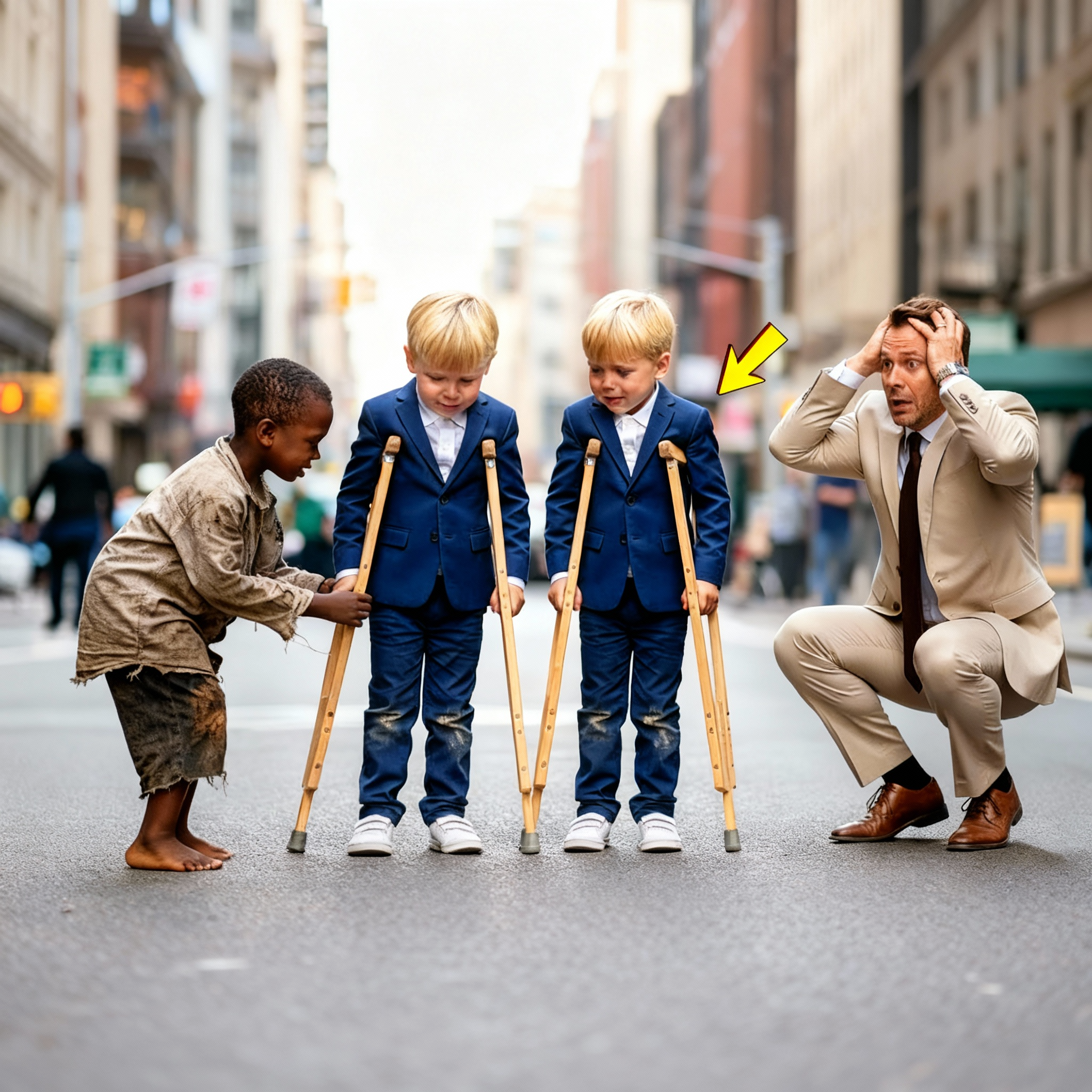 Te Adoptaré Si Sanas a Mis Hijos, Rió el Millonario—El Niño de la Calle Solo Tocó