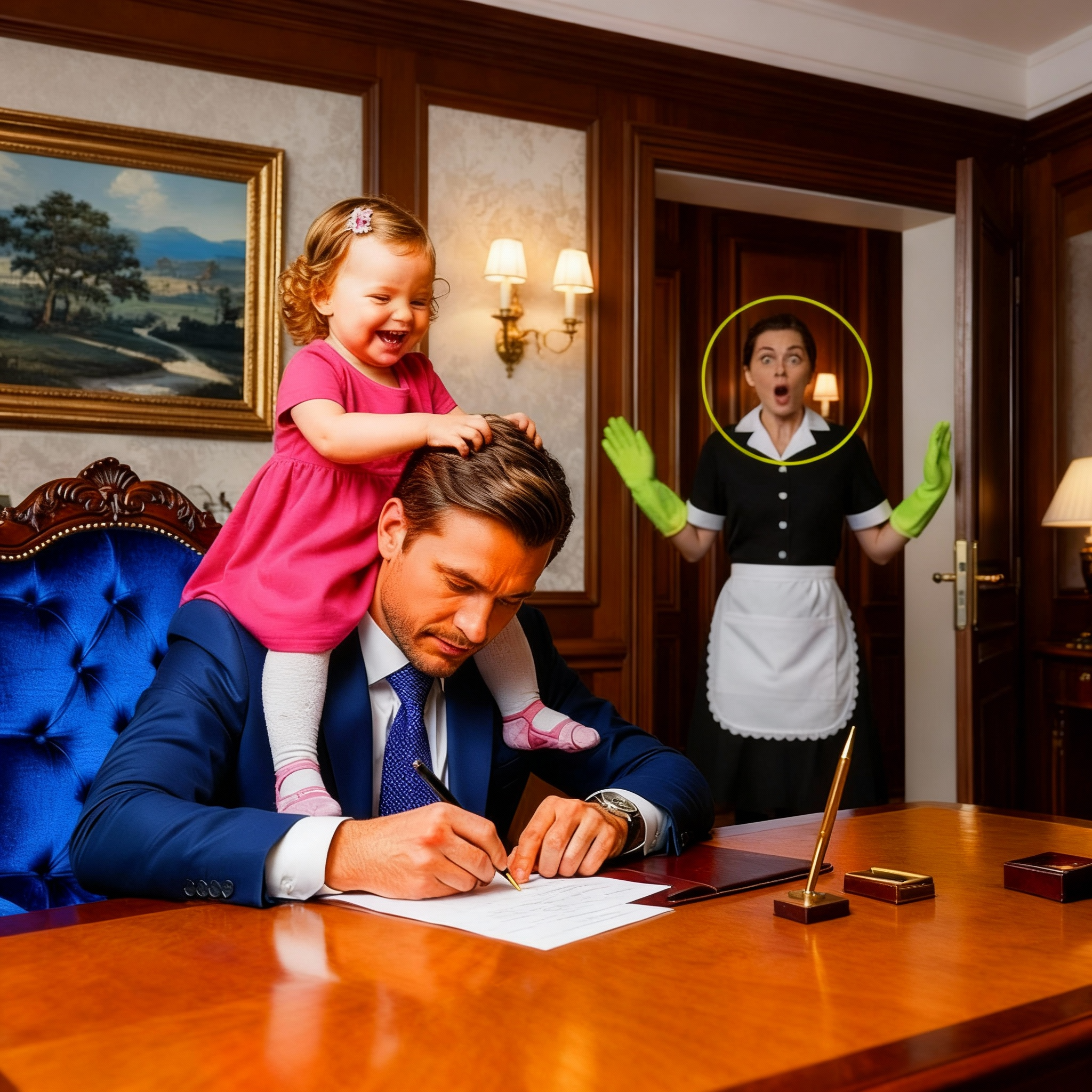 El bebé de la pobre sirvienta no se acercaba a nadie, pero se aferraba al millonario.