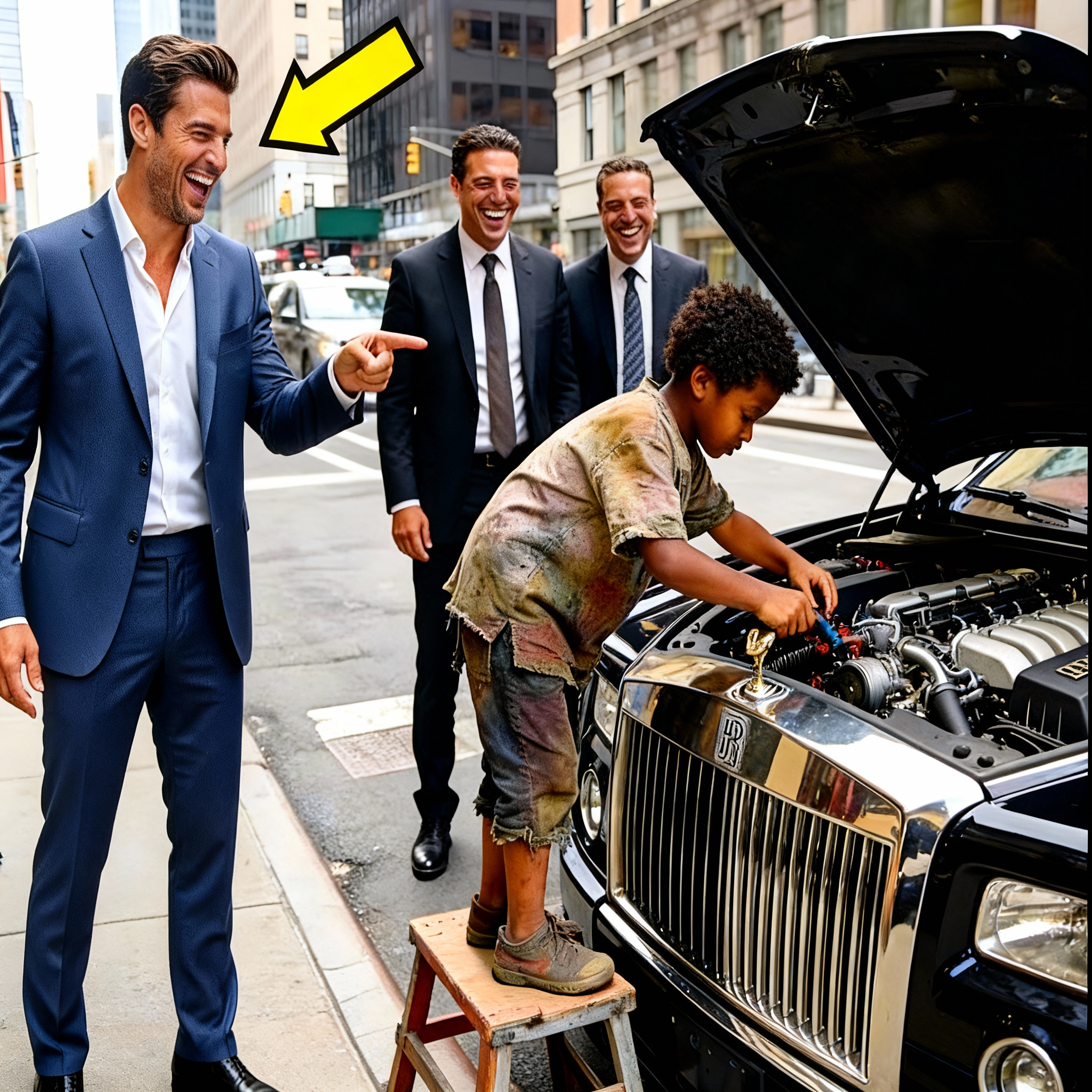 Yo puedo arreglar esto, dijo el niño — El millonario se rió... Hasta que sucedió lo impensable.