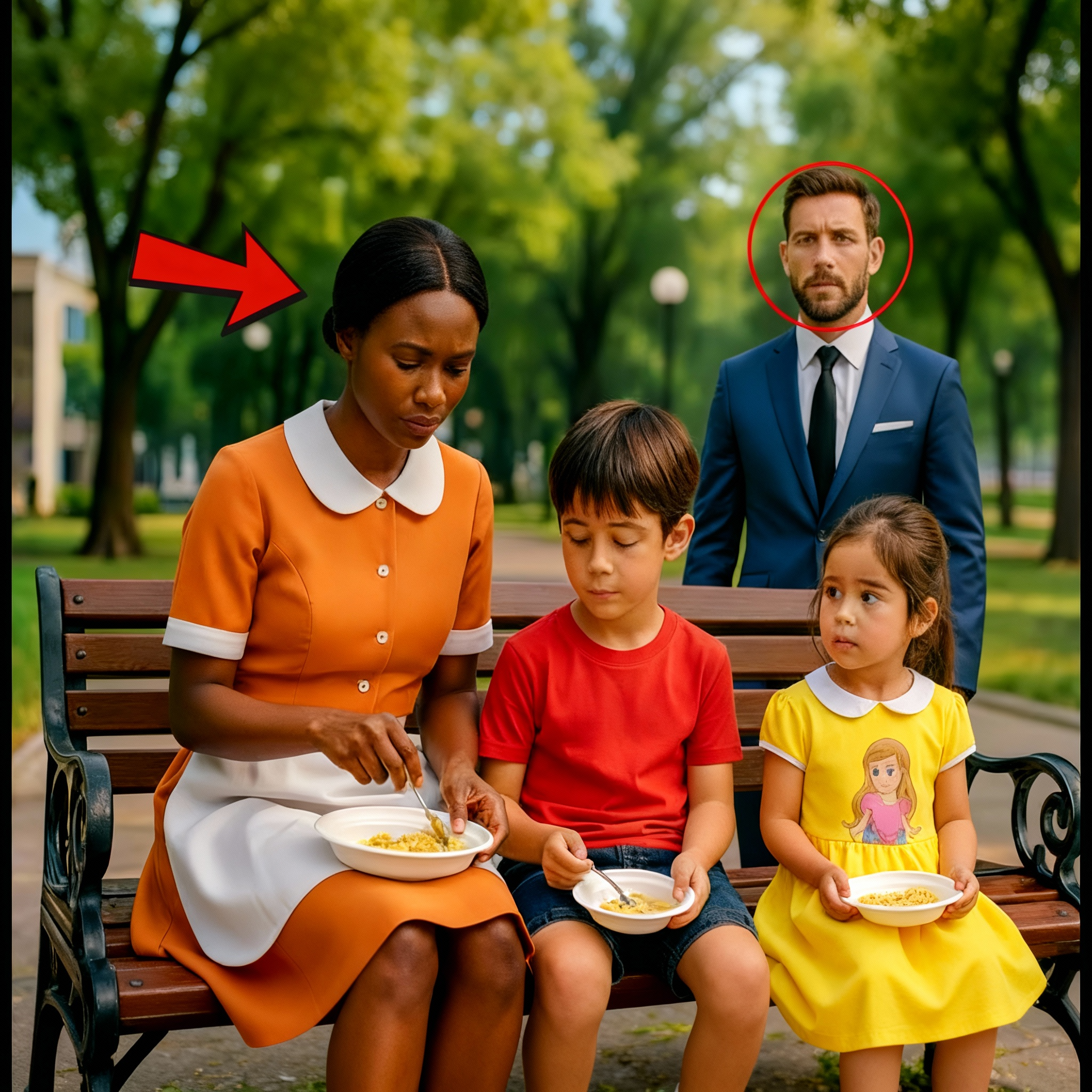 Él encontró a la limpiadora compartiendo su comida con sus hijos—lo que siguió fue profundamente conmovedor.