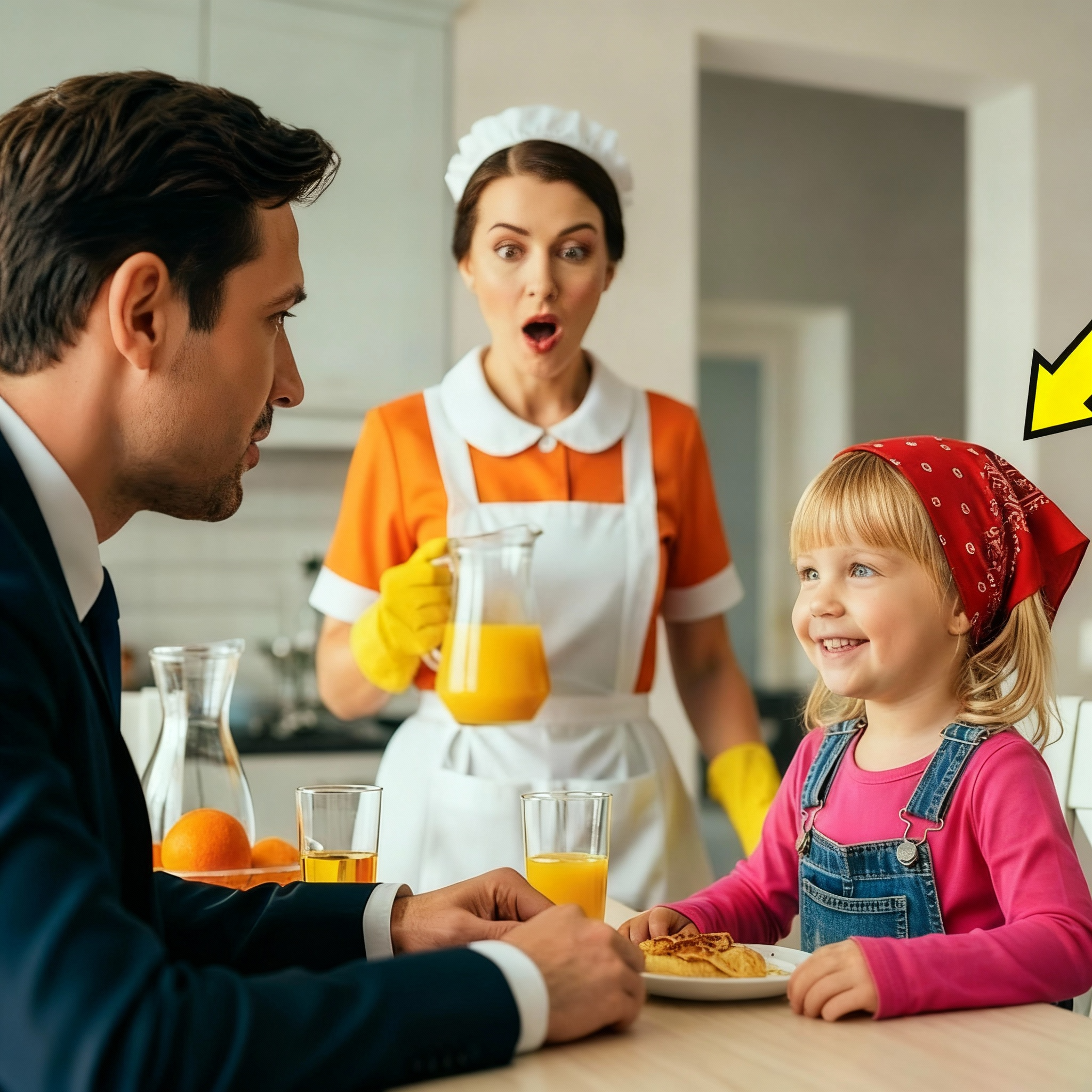 ¿Puedo tomar café contigo? La hija de la sirvienta le preguntó al millonario—¡Su respuesta fue realmente sorprendente!