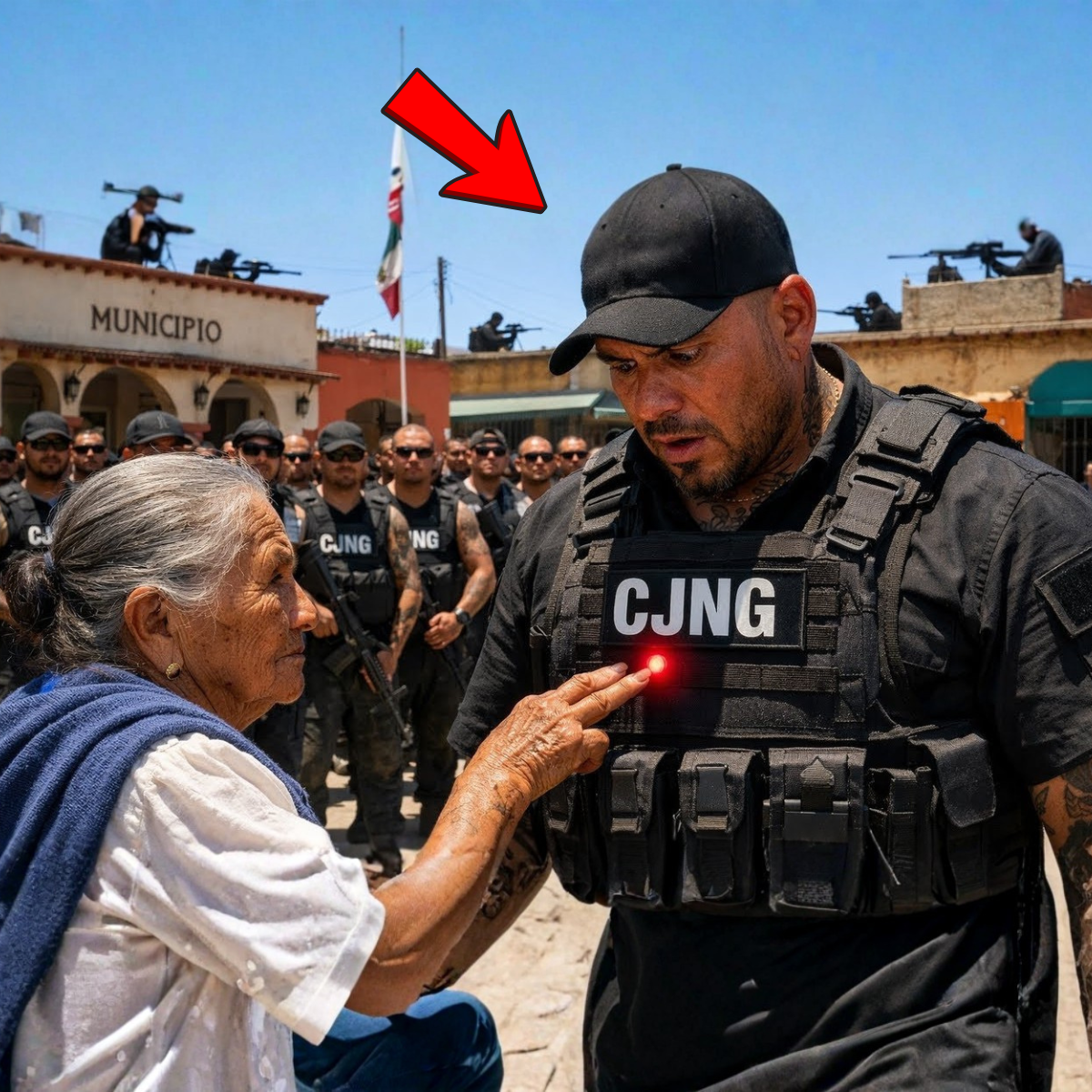 La Anciana Miró al Coronel del CJNG: “Mira el Punto Rojo en tu Pecho. Mis Hijos no Fallan”