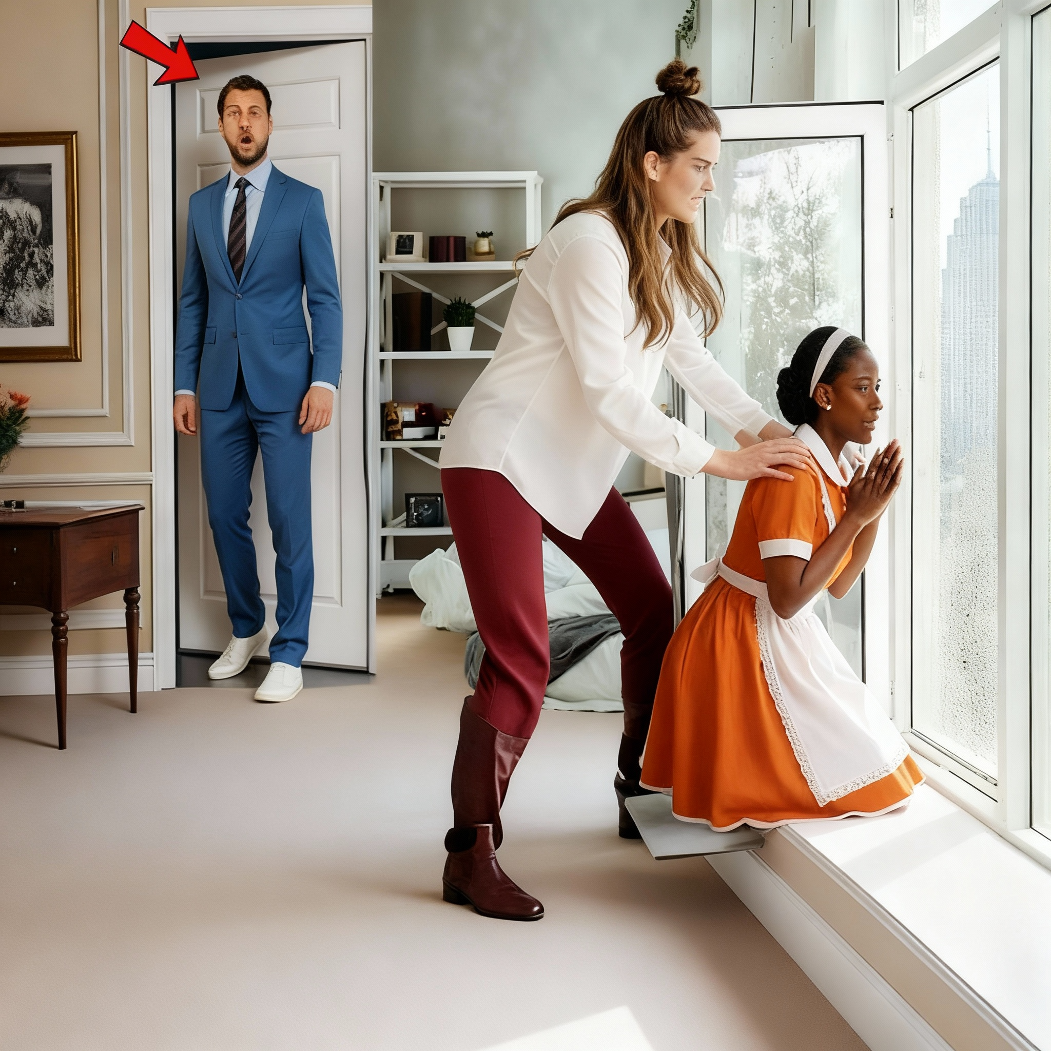 Por casualidad, el millonario abrió la habitación de su criada— y lo que encontró dejó al millonario en shock.