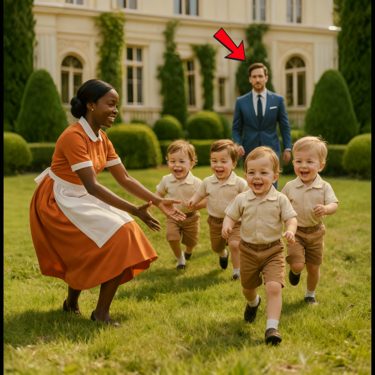 Los cuatrillizos del hombre de negocios corrieron a la tintorería—Luego sus palabras inesperadas lo dejaron atónito.