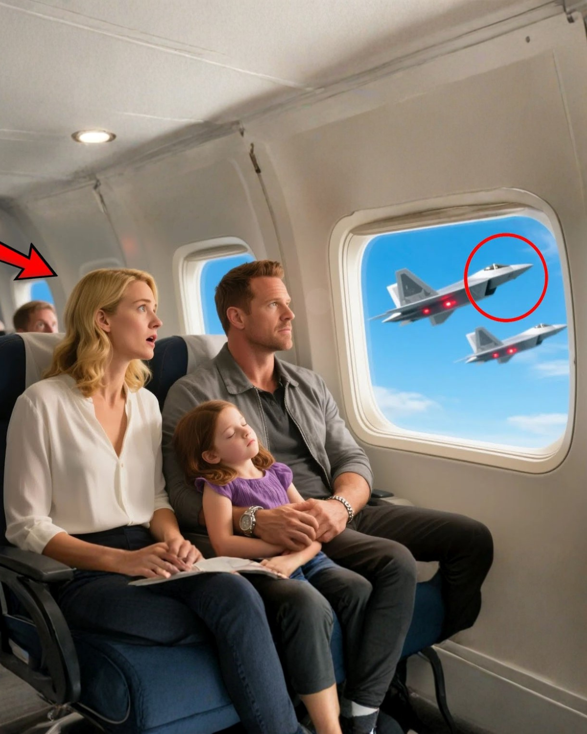 Se burlaron del papá soltero en el asiento 12F… hasta que su señal con la mano hizo que los pilotos del F‑22 saludaran a un general.