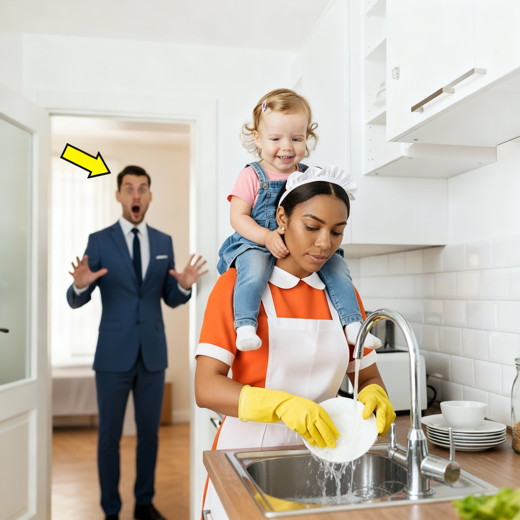 Un millonario llegó a casa media hora antes y lo que vio lo dejó atónito.