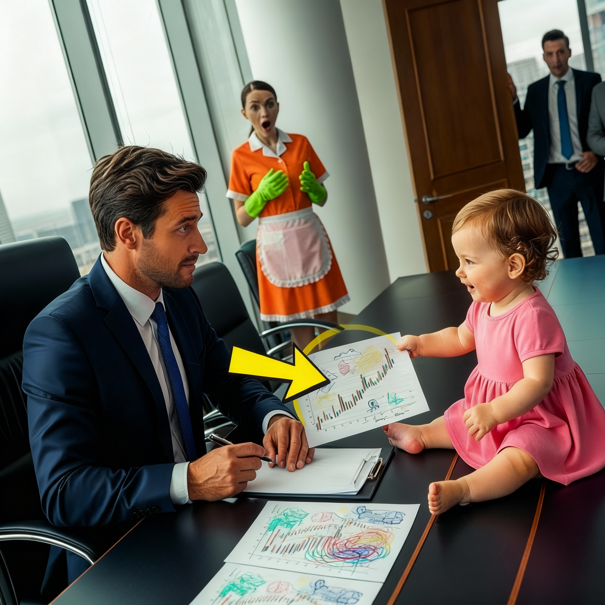 El millonario en quiebra estaba listo para rendirse—hasta que el bebé de la sirvienta reveló un dibujo que cambió su vida.