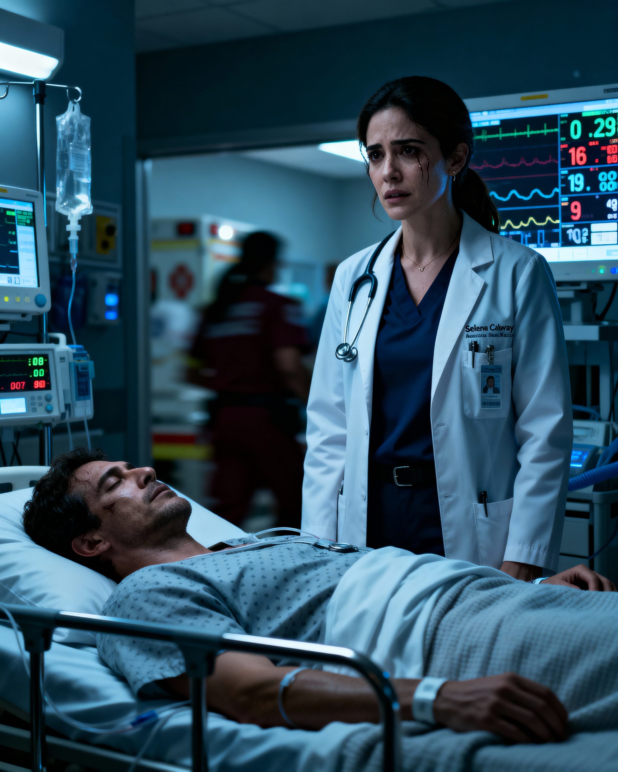 En mi turno de noche en el servicio de urgencias, dos camillas entraron volando por las puertas—y los nombres en las pulseras de ingreso me helaron la sangre: mi esposo... y mi cuñada. No lloré ni grité; sonreí, di una orden inesperada que dejó atónido a todo el equipo, y a partir de ese segundo, la verdad comenzó a salir a la luz.