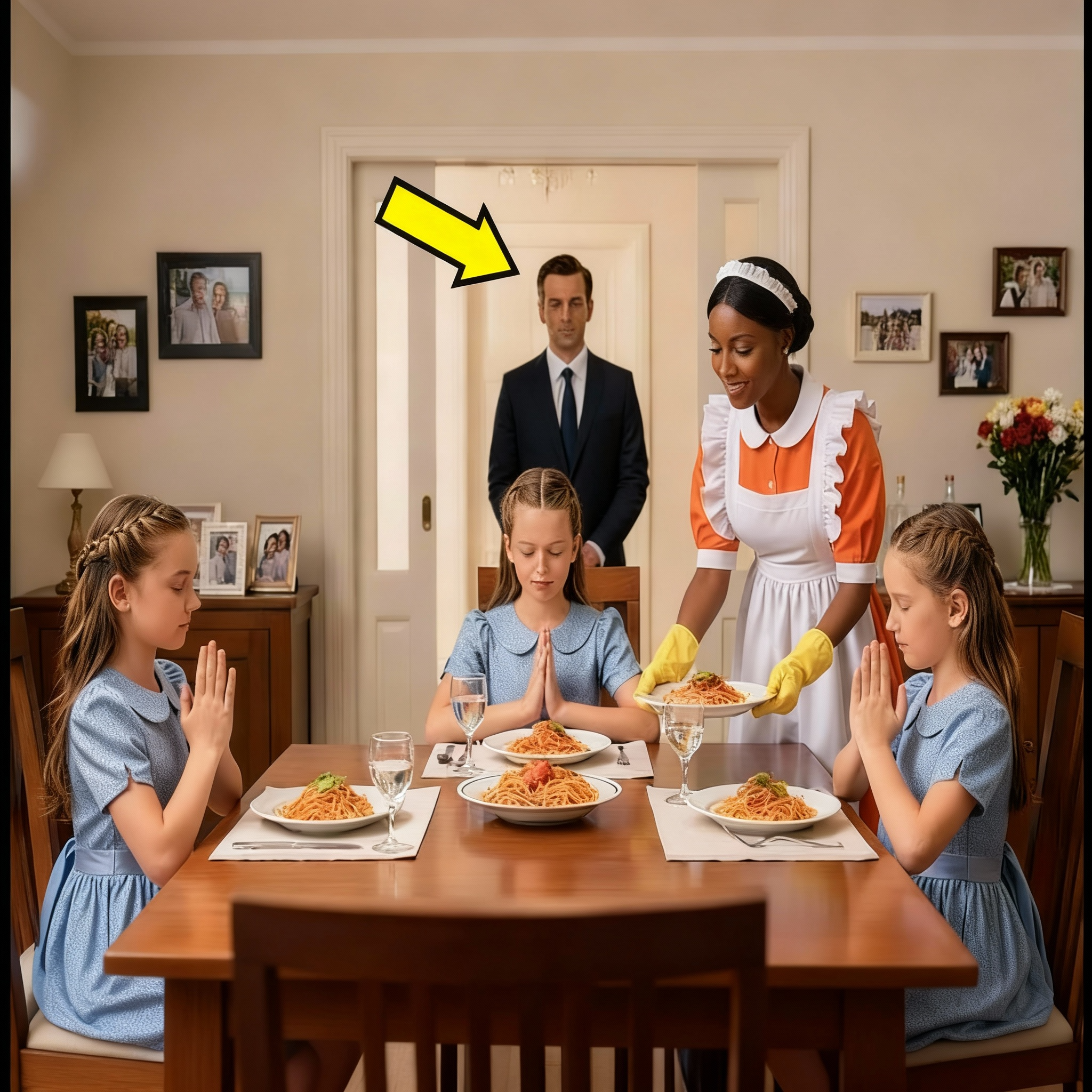 El millonario llegó sin previo aviso a la comida familiar—Lo que presenció lo dejó atónito.