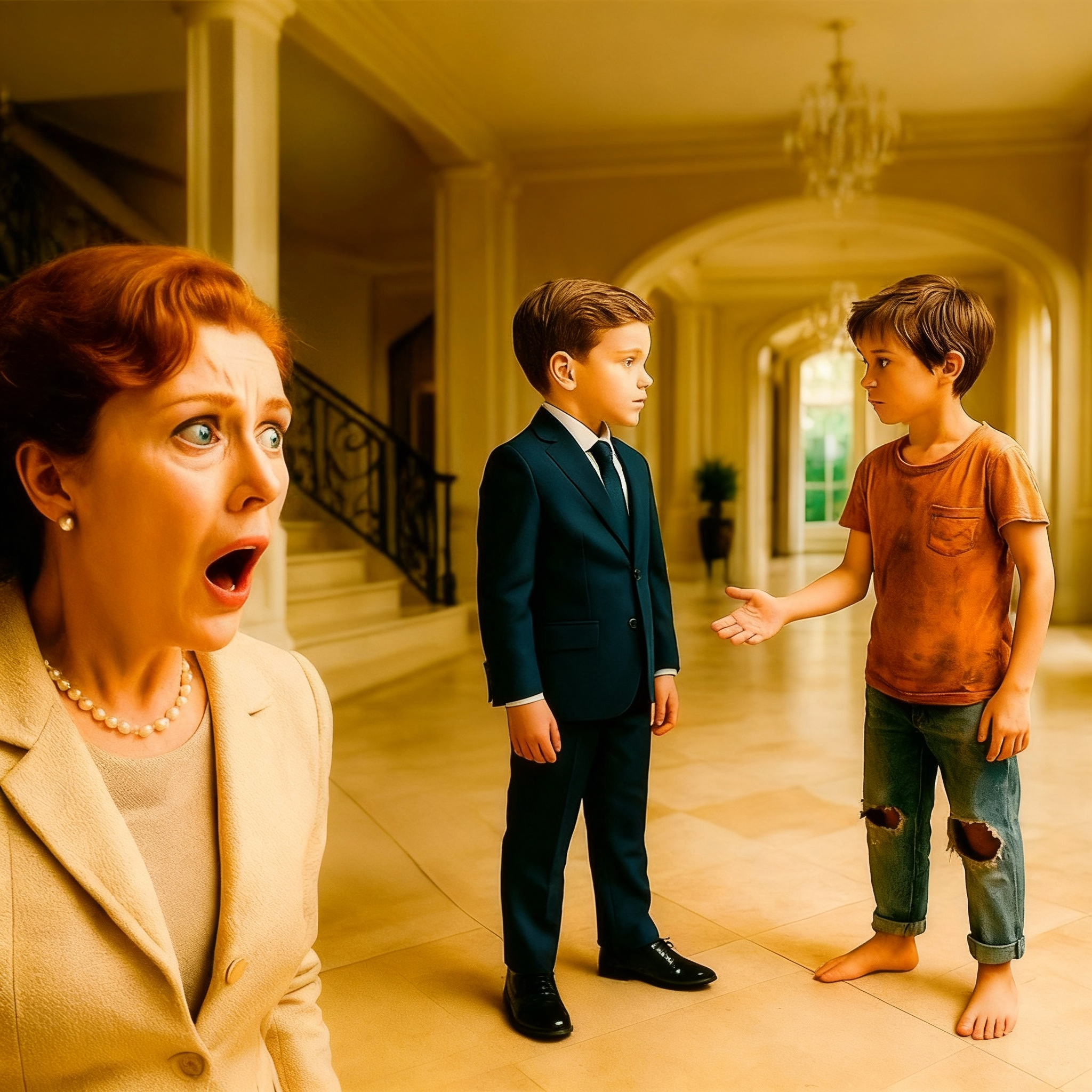 Un Niño Millonario lleva a un Niño Mendigo Idéntico a él a su Mansión, lo que Descubre es Devastador
