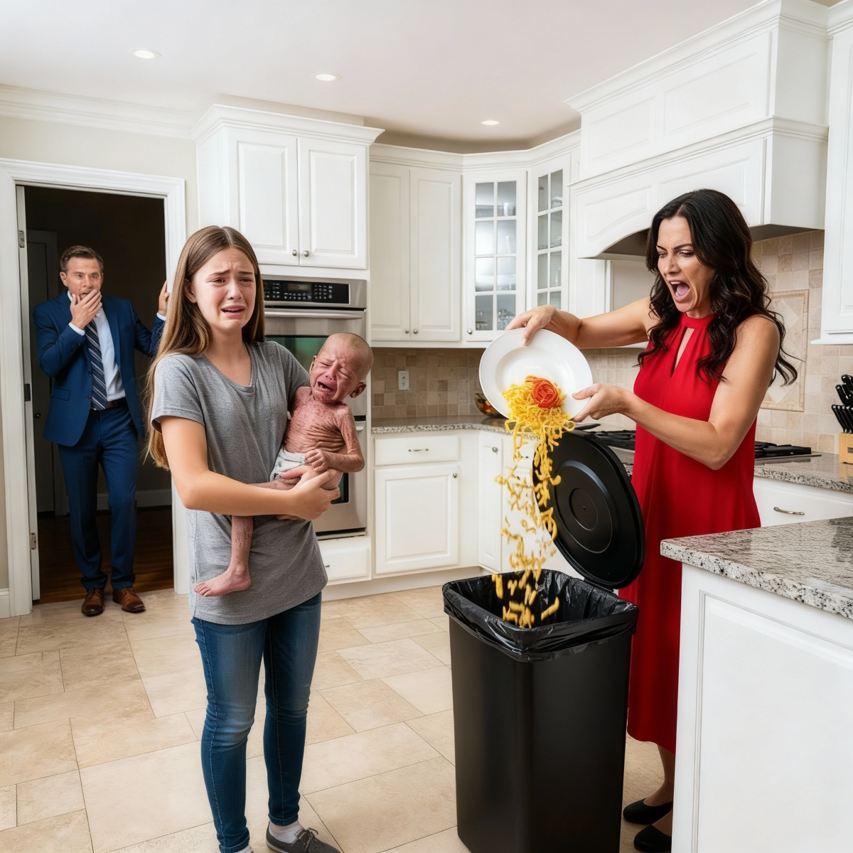 Millonario Ve a Su Hija Llorando: «Él No Comió». Lo Que la Madrastra Le Hacía al Bebé Te Dejará...