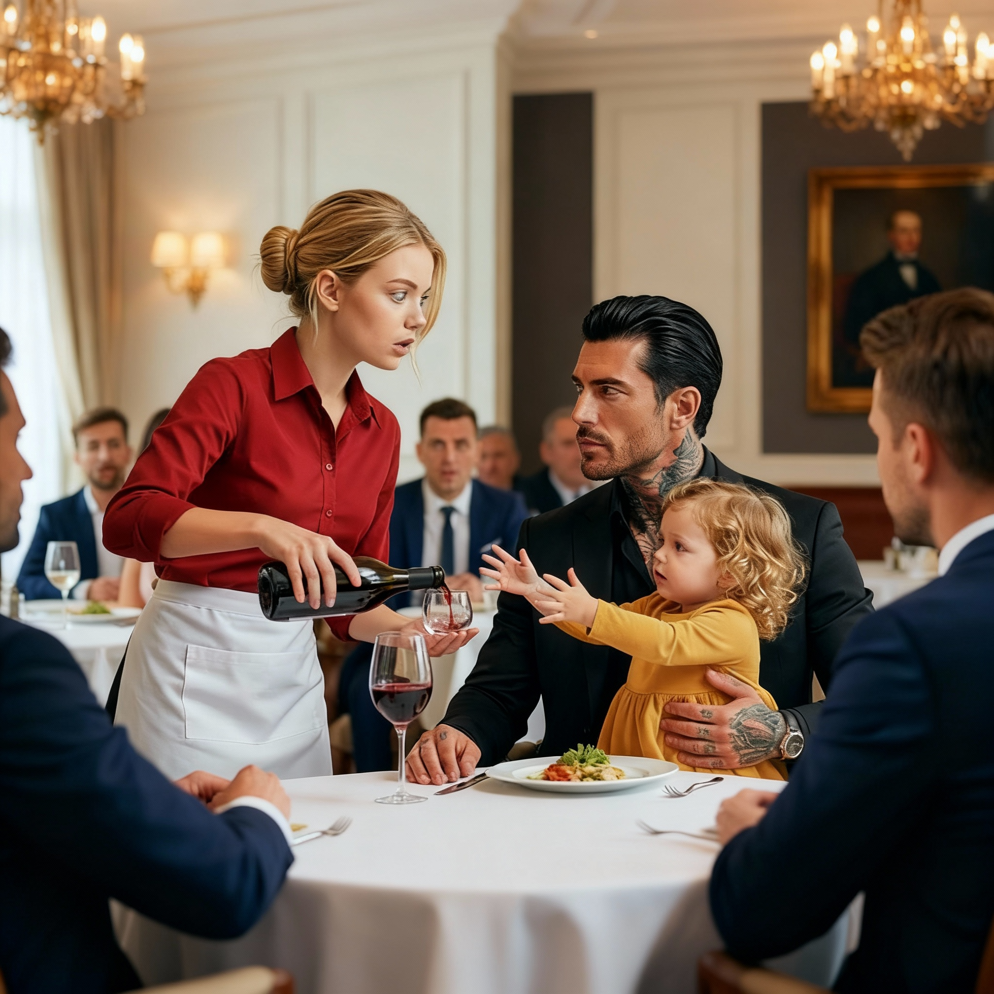 La hija del jefe de la mafia nunca había hablado—hasta que señaló a la camarera y la llamó 'mamá'.