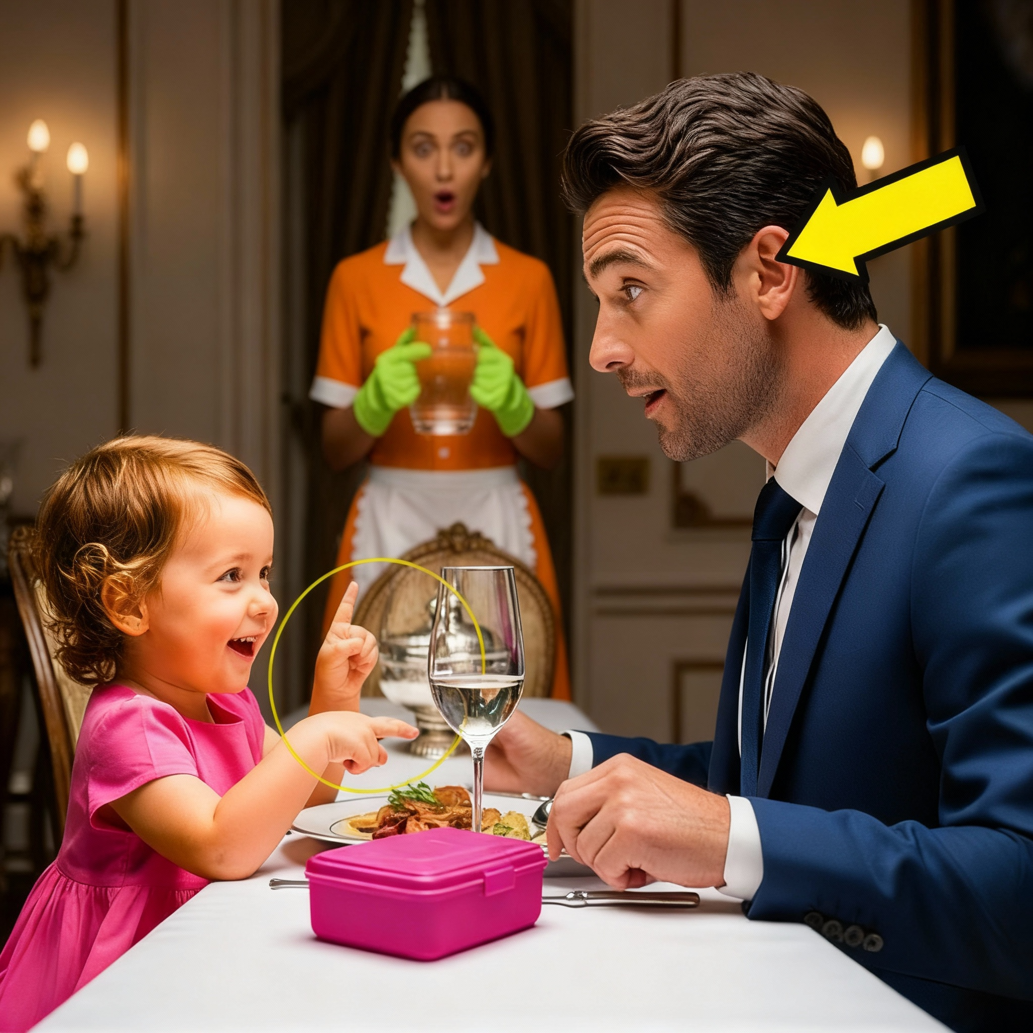 El Millonario Sordo Cenó Solo—Hasta que Llegó el Bebé de la Pobre Criada y Hizo lo Imposible