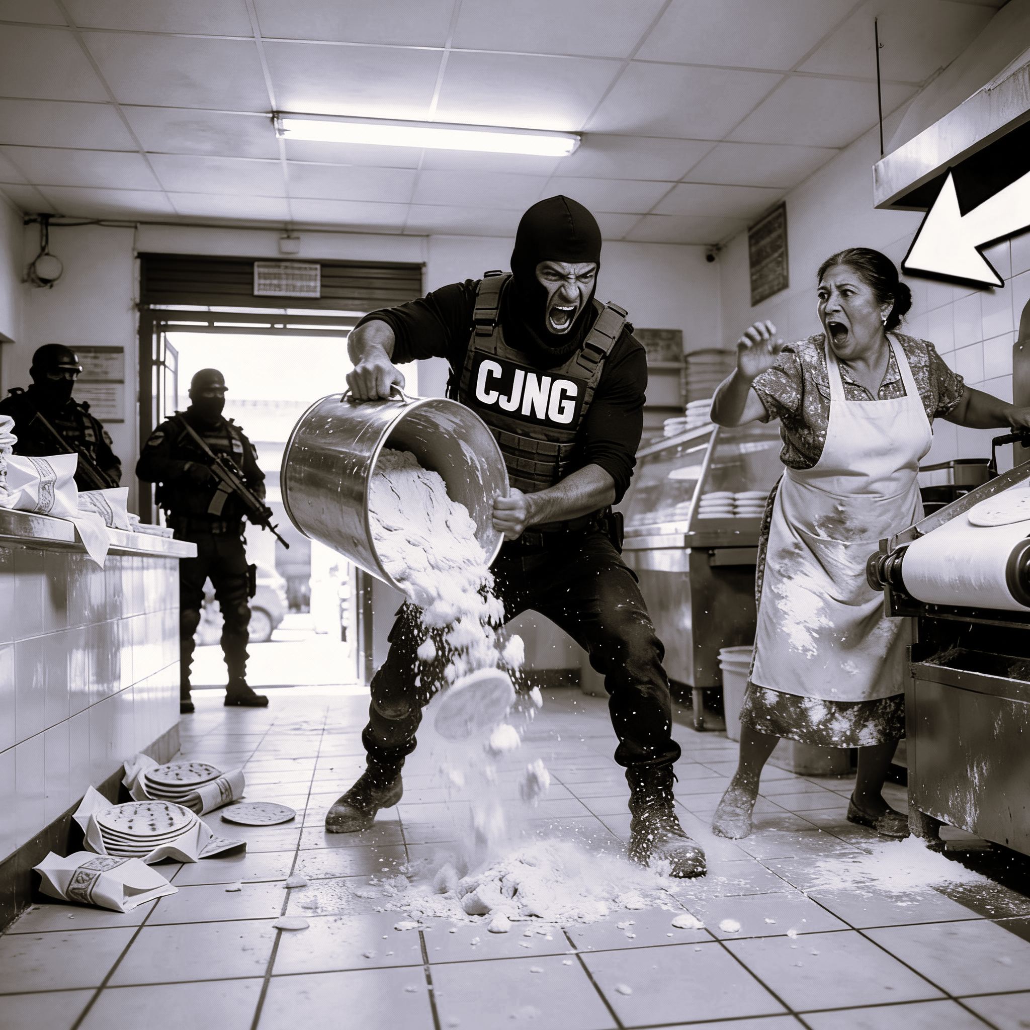 En Zapopan, El Cartel CJNG irrumpió en una tortillería—jamás imaginaron quién era la tortillera.