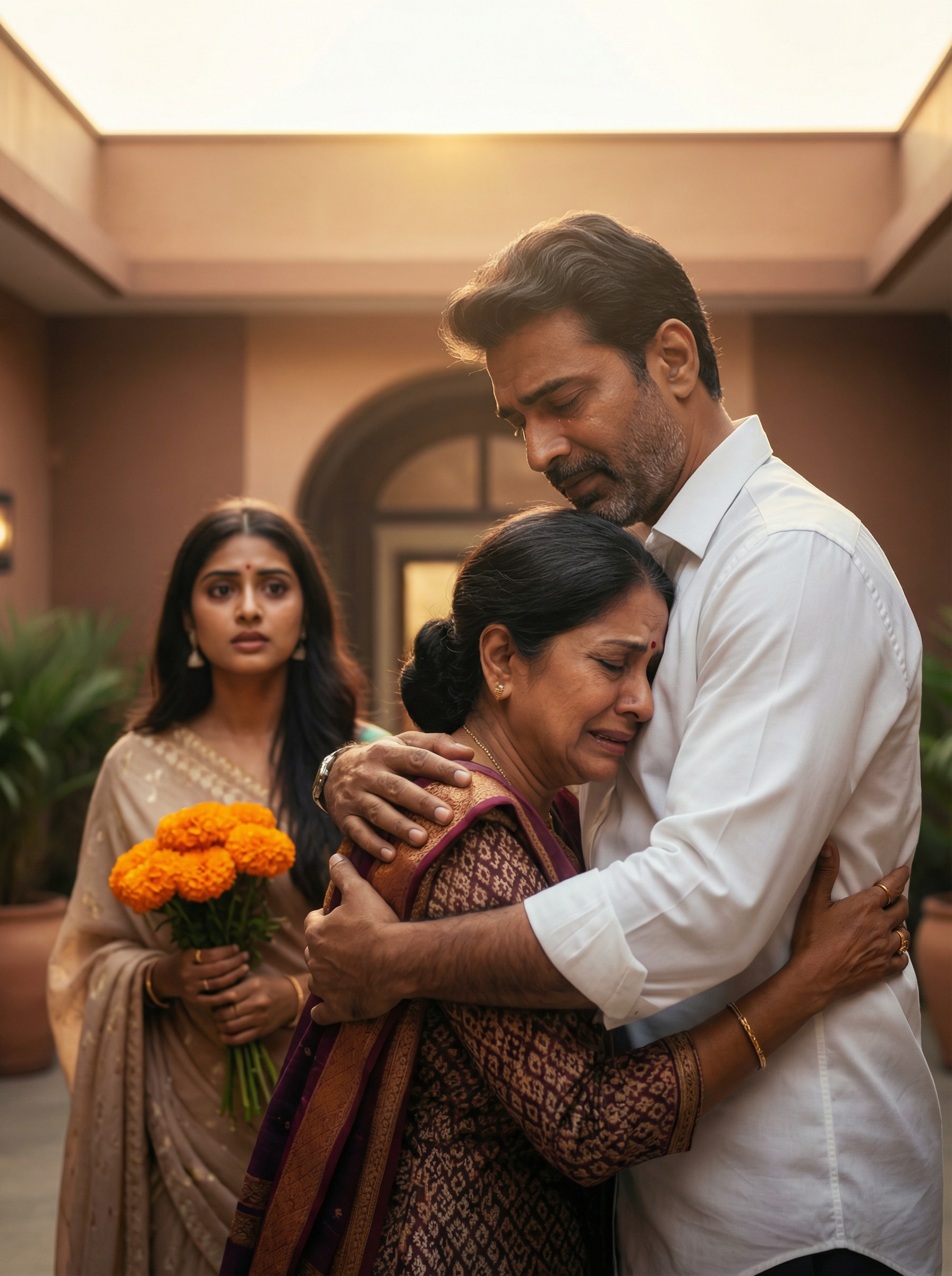 Una joven de 20 años estaba enamorada de un hombre de más de 40. El día que lo trajo a casa para que conociera a su familia, su madre, al verlo, corrió a abrazarlo fuertemente—y resultó que no era otro que...