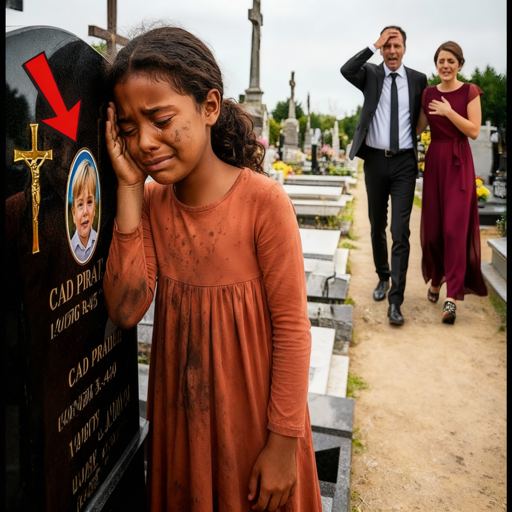 El millonario encontró a una niña homeless llorando en la tumba de su hijo—su secreto lo cambió todo.