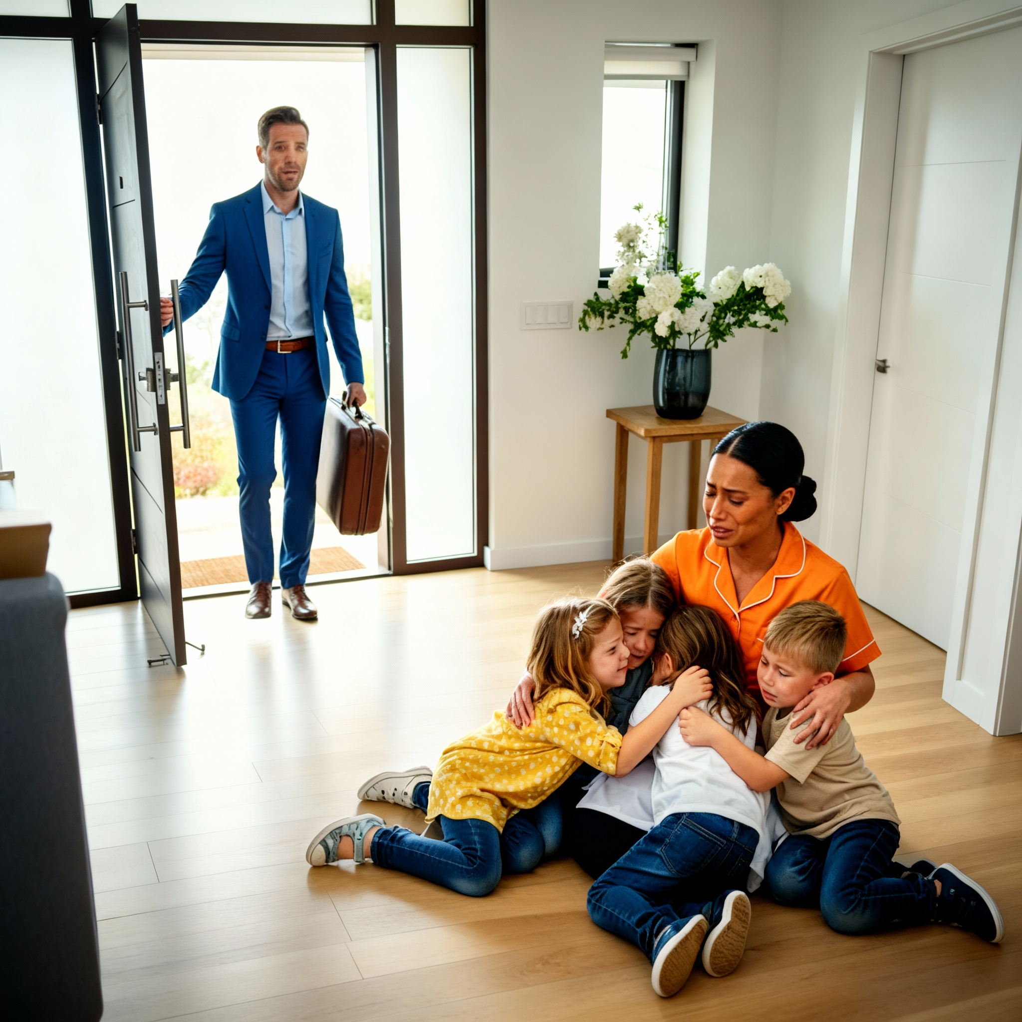 El millonario volvió a casa sin aviso—lo que vio a la criada hacer con sus trillizos lo dejó atónito.