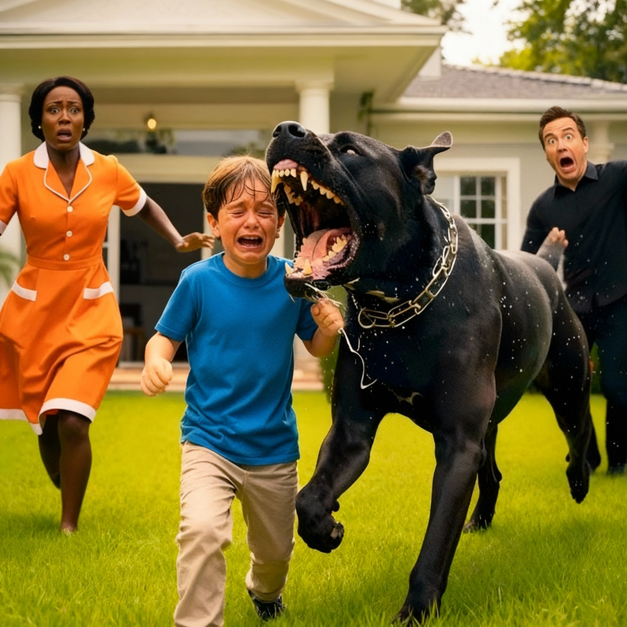 Nadie se atrevió a acercarse al perro agresivo—hasta que la sirvienta negra hizo lo increíble.